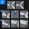 Collage of images showing installation steps for LED lighting panels. Podgląd zdjęcia produktu