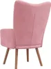 vidaXL Fauteuil relax rose velours Voir les images du produit 4