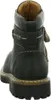 A rear view of a black leather boot. Voir les images du produit