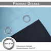 Close-up of a curtain showing the grommet and fabric texture, with measurement details. Voir les images du produit