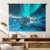 MuchoWow® Wandteppich Wandbehang Nordlicht - Eis - Schnee - Produktbild-Vorschau 6