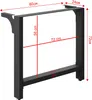 Wiltec Pieds de table en Profil carré - 800 x 240 x 720 mm Voir les images du produit 7