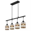 80cm Pendelleuchte Esstisch Schwarz 4-Flammige Hängeleuchte Produktbild-Vorschau 1