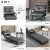 HOMCOM Fauteuil-lit, canapé individuel avec fonction lit, Voir les images du produit 7