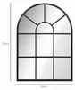 HOMCOM Wandspiegel Fenster Spiegel mit Metallrahmen, 70 x Produktbild-Vorschau 7