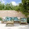 An outdoor patio scene with a sectional sofa and coffee table. Náhled obrázku produktu