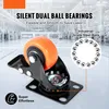 Möbelrollen 4er-Set - Lenkrollen mit PVC φ50,8mm - Produktbild-Vorschau 2
