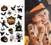 HALLOWEEN Temporäre Tattoos Spukhaus Kürbis Geist Hexe Produktbild-Vorschau 2