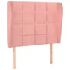 Kopfteil mit Ohren Rosa 103x23x118/128 cm Samt Produktbild-Vorschau 1