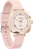 A pink and gold smartwatch is shown against a white background. Produktbild-Vorschau