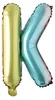 Folienballon Buchstabe K, regenbogen bunt, ca. 40 cm, für Produktbild-Vorschau 1
