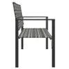 The Living Store Gartenbank 2-Sitzer Grau Poly Rattan Produktbild-Vorschau 4