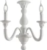 Lucca Applique Murale En Bois Blanc Shabby 2 Lumières .35 Voir les images du produit 1