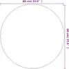 vidaXL Miroir mural noir Ø 60 cm Rond Voir les images du produit 4