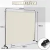 COSTWAY 184 x 184cm Raumteiler auf Rollen, Paravent mit Produktbild-Vorschau 6