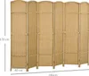 HOMCOM Paravent 6-teilig 240 x 170 cm Raumteiler Trennwand Produktbild-Vorschau 3