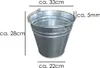 A galvanized bucket with dimensions indicated by text and lines. Náhľad obrázku produktu