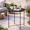 HOWHOMELY | Table basse - Table de salon - noire - 47 x 50 Voir les images du produit 2
