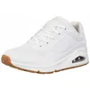 A white Skechers sports shoe with a gum sole is shown against a white background. Podgląd zdjęcia produktu