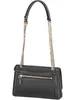 A black Guess handbag is shown from the back with its chain strap. Produktbild-Vorschau