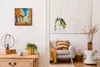 Coloray Uhr auf Leinwand 30x30 cm Wand Uhr Dekoration Produktbild-Vorschau 3