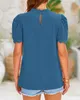 ASKSA Damen Chiffon Blusen Stehkragen Elegant Falten Produktbild-Vorschau 6