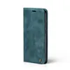 A teal-colored flip cover phone case is shown against a white background. Produktbild-Vorschau