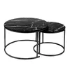 2er Set Couchtisch mit Marmormuster und Metallrahmen Produktbild-Vorschau 6
