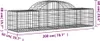 vidaXL Gabion s vysokým obloukem 200x50x40/60 cm Náhled obrázku produktu 5