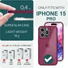 Custodia ibrida per iPhone 15 Pro Frosted Case Bordo Anteprima dell’immagine prodotto 4