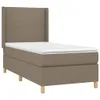 vidaXL Boxspringbett mit Matratze Taupe 100x200 cm Stoff -  Produktbild-Vorschau 4