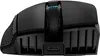 A close-up, side view of a black wireless gaming mouse. Produktbild-Vorschau