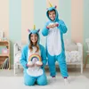 Pigiama Onesie Kigurumi Costume Travestimento Unicorno Blu Anteprima dell’immagine prodotto 6