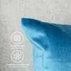 Lionmood Premium Samt Kissenbezug Himmelblau 50x50cm -1er- Produktbild-Vorschau 5