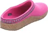 A single pink slipper with a decorative trim and a cork sole, shown from a diagonal top-down view. Anteprima dell’immagine prodotto