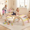 COSTWAY Structure à grimper Indoor set de 3, avec toboggan, Voir les images du produit 2