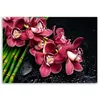 Leinwandbild orchidee auf bambus 100x70 cm Feeby rosa Produktbild-Vorschau 3