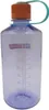 A close-up shot of a purple Nalgene water bottle with an orange cap and a green loop. Produktbild-Vorschau