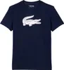 Lacoste Sport Herren T-Shirt Navy mit Krokodilaufdruck Weiß Produktbild-Vorschau 1