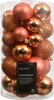 LS-LebenStil 30 Kunststoff Weihnachtskugeln Orange 4cm-6cm Produktbild-Vorschau 2