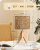 EDISHINE LED Lampka nocna, lampa stołowa z kloszem z liny, Podgląd zdjęcia produktu 5