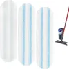 Three mop pads are shown in the foreground, with a mop and water tank in the background. Produktbild-Vorschau