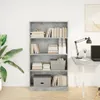 vidaXL Bücherregal Betongrau 80x24x143 cm Holzwerkstoff Produktbild-Vorschau 3