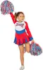 Pom-pom girl rouge et bleu - Costume de carnaval pour Voir les images du produit 1