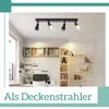 ZMH LED Deckenleuchte 4 Flammig  Schwarz Deckenlampe Spots Produktbild-Vorschau 6