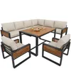 Ensemble de salon de jardin pour 8 personnes en bois Voir les images du produit 12