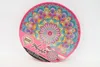 A circular diamond painting kit with a mandala design on a pink backing, presented against a white background. Náhled obrázku produktu