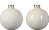 16er Set Christbaumkugeln Weiß Glas 8cm - Matt & Glänzend, Produktbild-Vorschau 1
