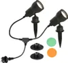 LED Außenstrahler Erdspieß dimmbar Farbfilter 2xGU10 IP44 Produktbild-Vorschau 1