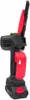 A black and red cordless chainsaw is shown against a white background. Náhled obrázku produktu